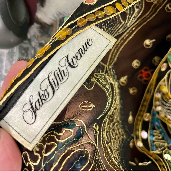 Vintage Saks Fifth Avenue Sequined Sheer Blouse - Picture 4 of 4